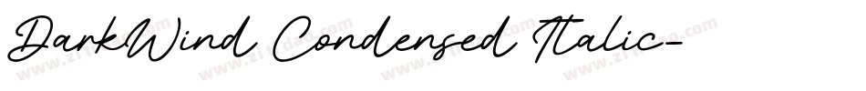 DarkWind Condensed Italic字体转换